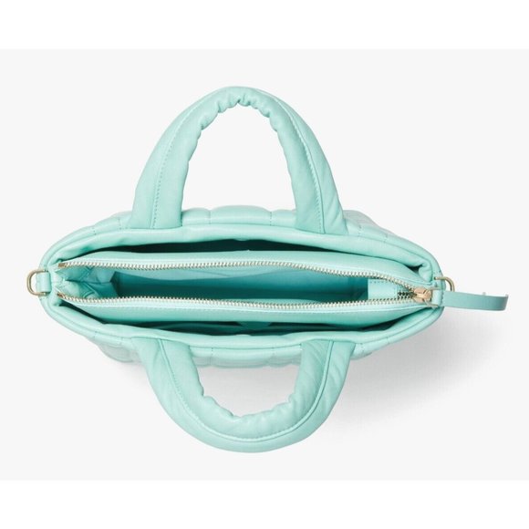 New Kate Spade Softwhere Quilted Leather Mini Tote Summer Rai with Dust bag - Picture 4 of 5